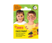 JOVI zestaw farb do twarzy w sztyfcie 3 x 5,6 g - żółta, brązowa, czarna