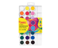 Farby akwarelowe JOVI 24 szt. z pędzelkiem (średnica 22 mm)