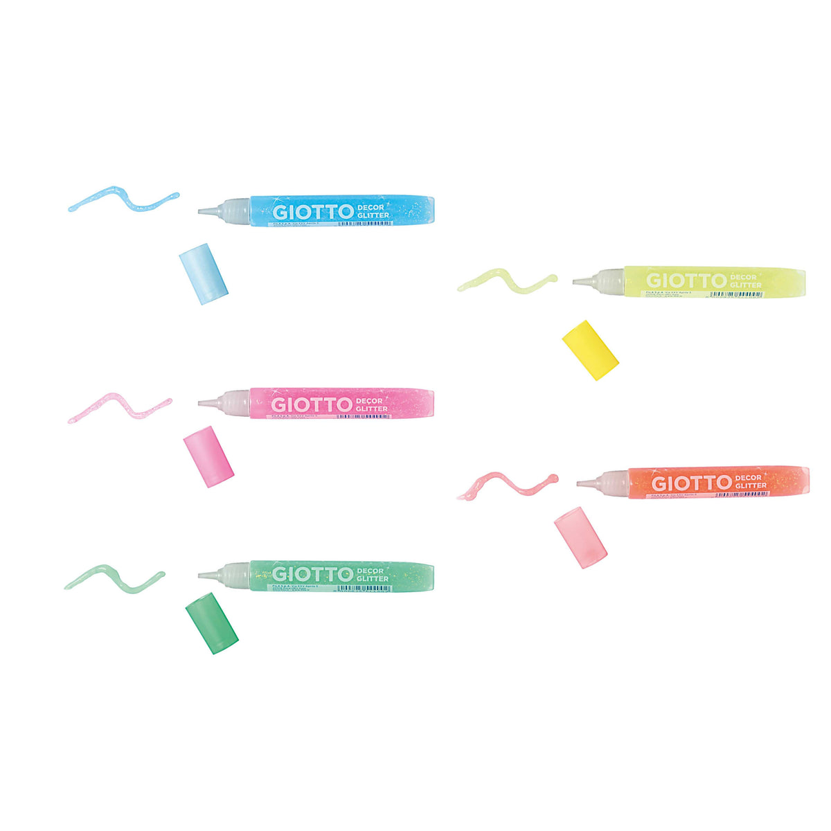 Klej brokatowy GIOTTO Glitter Glue kolory neonowe 5 x 10 g
