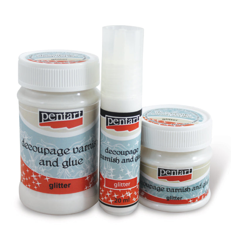 Klej z werniksem i brokatem Pentart / 50 ml | Artmie