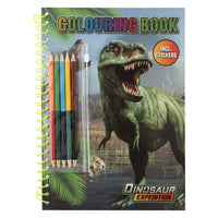 Kolorowanka Dino A4 z naklejkami i kredkami | artmie.pl