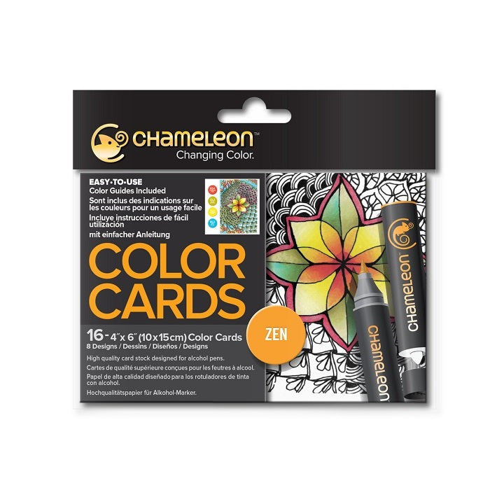 Kolorowanki Chameleon Zen Color Cards | Artmie