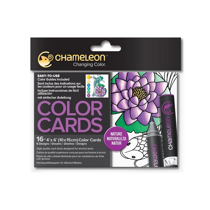 Kolorowanki dla dorosłych Chameleon - Color Cards / 16 szt | Artmie
