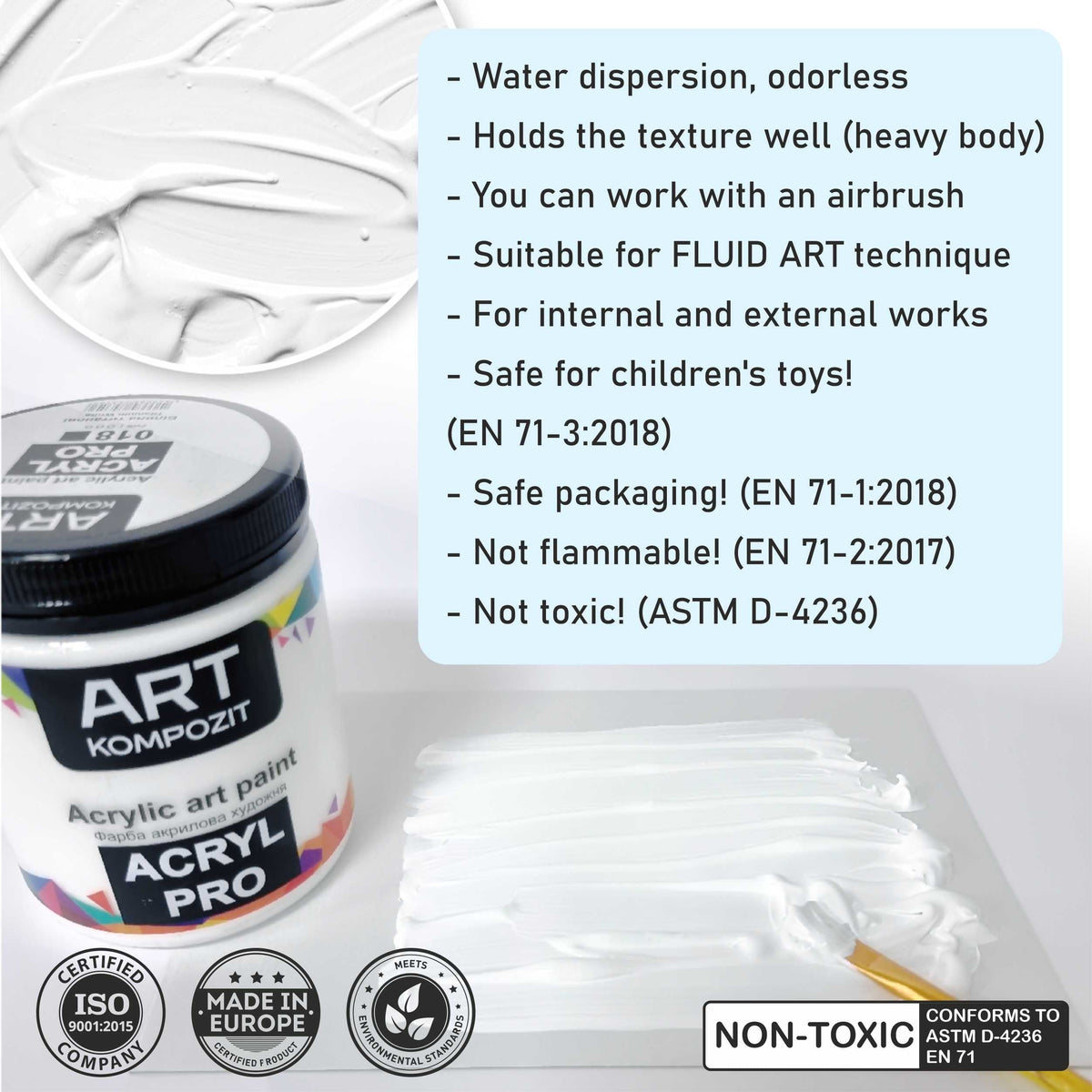 Farba akrylowa ACRYL PRO ART Kompozit 430 ml