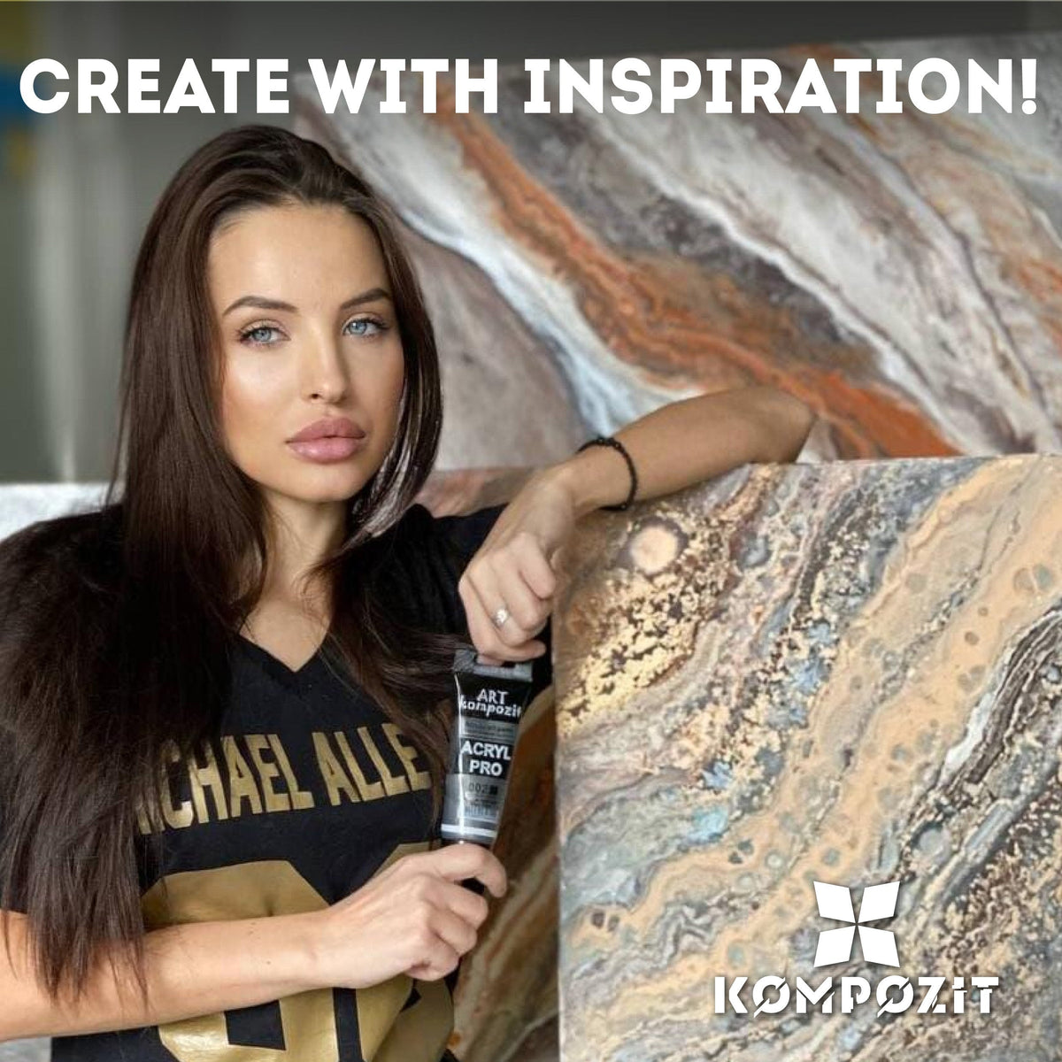 Metaliczna farba akrylowa ACRYL PRO ART Kompozit 75 ml