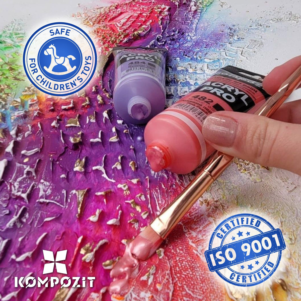 Metaliczna farba akrylowa ACRYL PRO ART Kompozit 75 ml