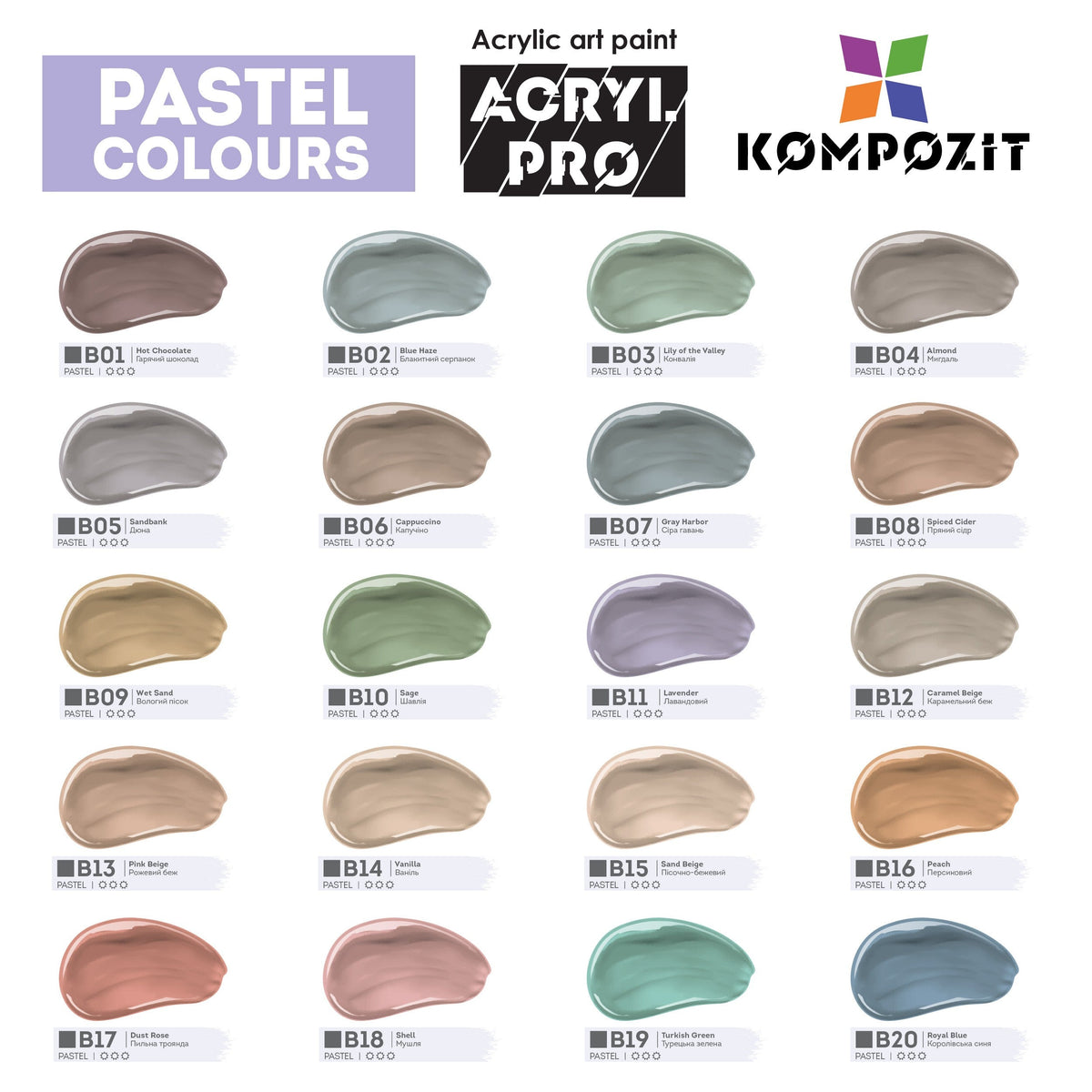 Pastelowa farba akrylowa ACRYL PRO ART Kompozit 75 ml