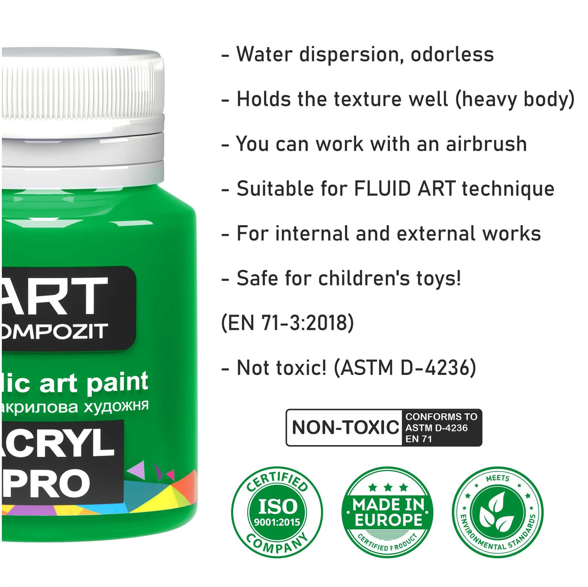 Zestaw farb akrylowych ACRYL PRO Kompozit