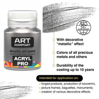 Zestaw metalicznych farb akrylowych ACRYL PRO