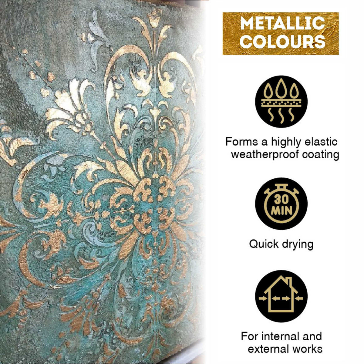 Zestaw metalicznych farb akrylowych ACRYL PRO