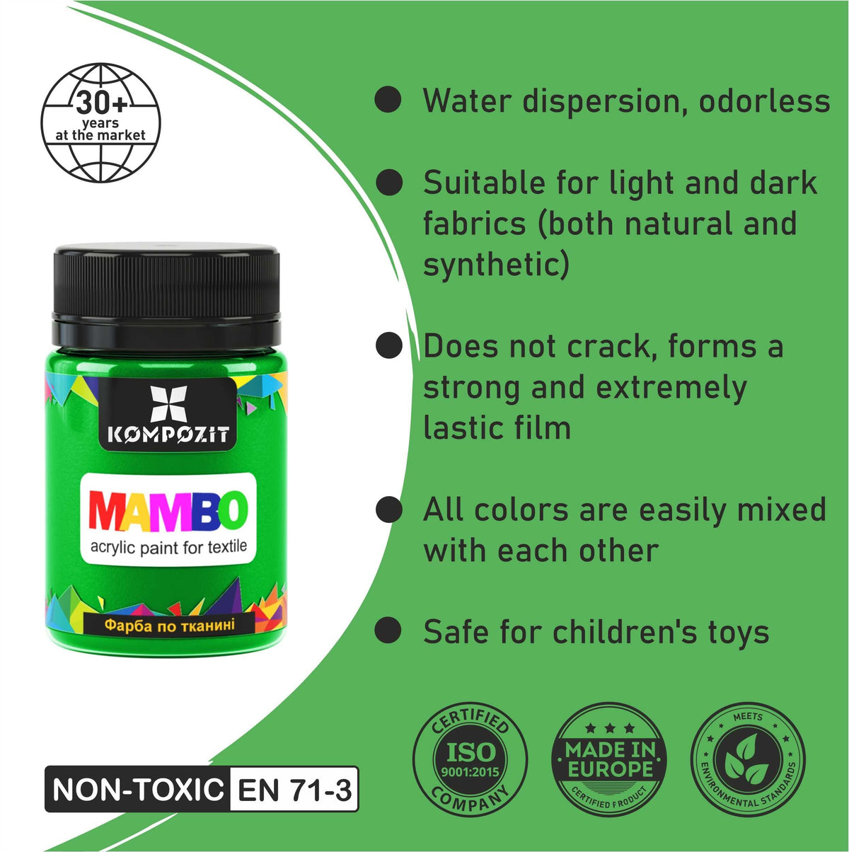 Farba akrylowa do tekstyliów i skóry MAMBO 50 ml