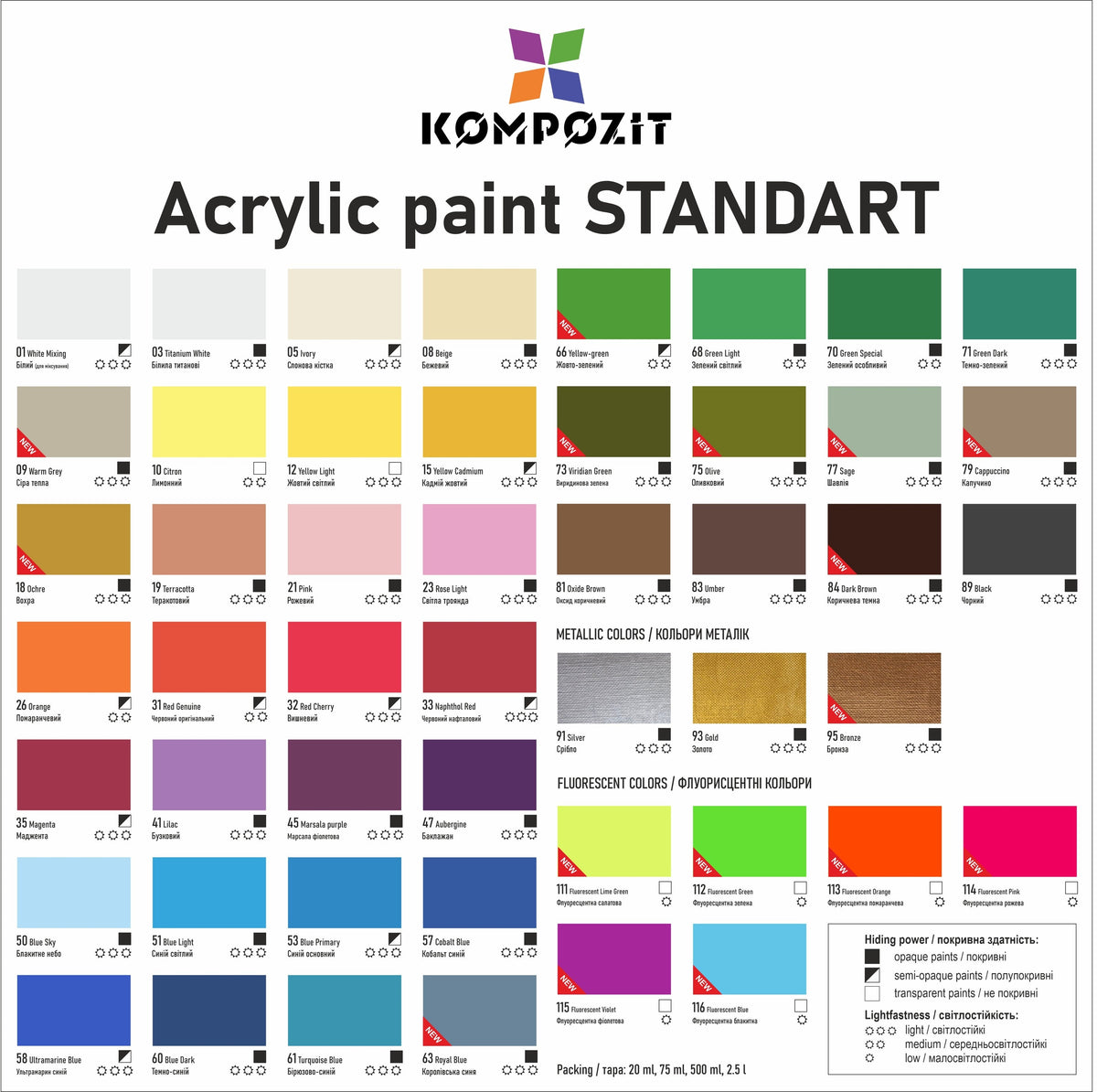 Farba akrylowa STANDART Kompozit 500 ml