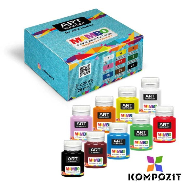 Kompozit zestaw kolorów MAMBO do tekstyliów i skóry | Artmie