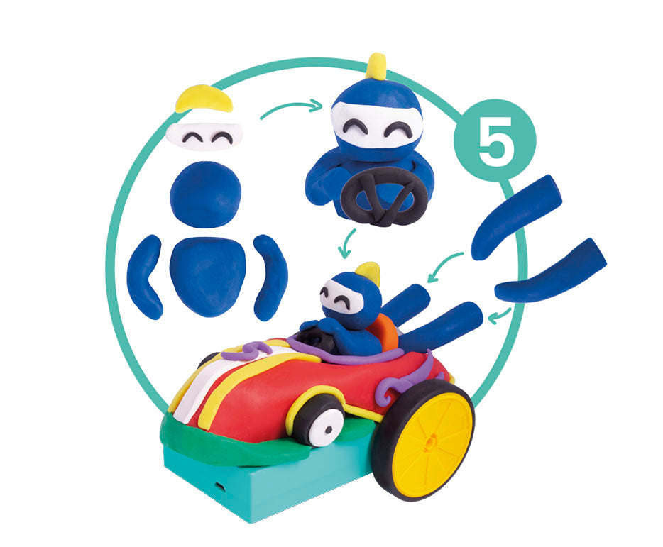 Kreatywny zestaw do modelowania JOVI Tech Crazy Cars Wyścigi 14 szt.
