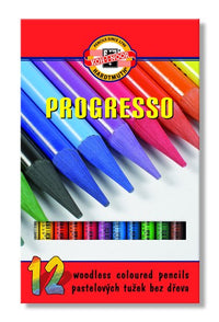 Kredki bezdrzewne PROGRESSO Koh-I-Noor / 12 szt kredek w opakowaniu | Artmie