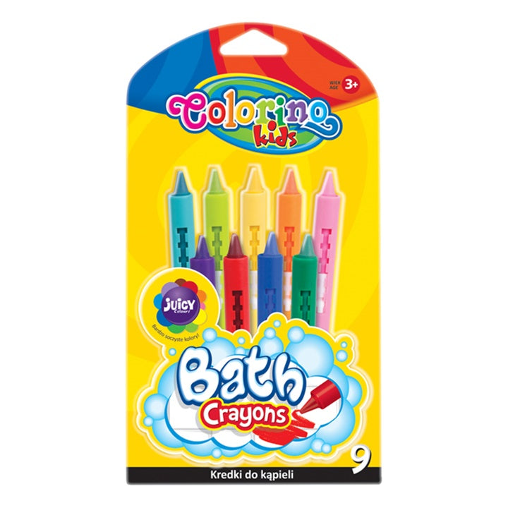Kredki do kąpieli Colorino 9 szt. | Artmie