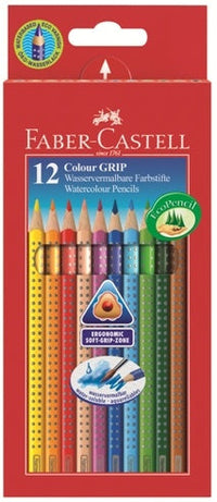 Kredki Grip Faber-Castell ECO12 kolorów akwarelowe trójkątne | Artmie