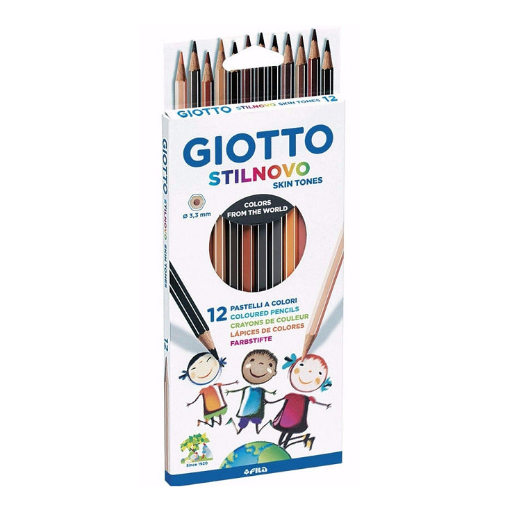 Kredki klasyczne ołówkowe GIOTTO Skin Tones / 12 kolorów | Artmie