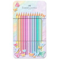 Kredki ołówkowe GRIP Sparkle w pastelowych kolorach Faber Castell / 12 szt. | Artmie