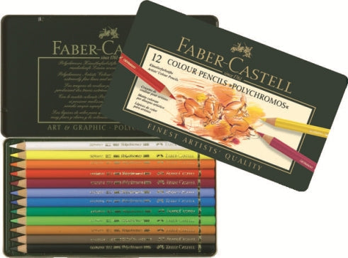 Kredki ołówkowe POLYCHROMOS FABER-CASTELL / 12 KOLORÓW | Artmie