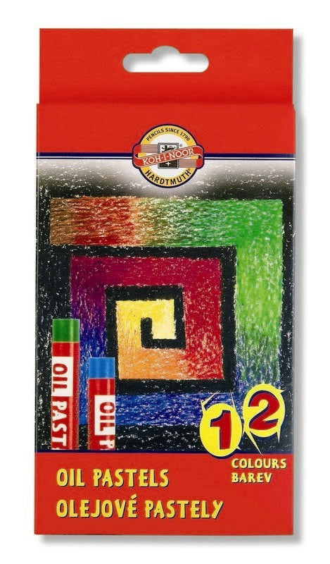 Kredki pastelowe olejne Koh-I-Noor / 12szt | Artmie