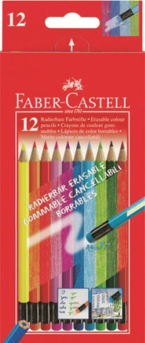 Kredki szkolne z gumką Faber-Cast / 12szt | Artmie