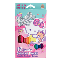 Kredki trójkątne Colorino JUMBO, Hello Kitty, 12 kolorów