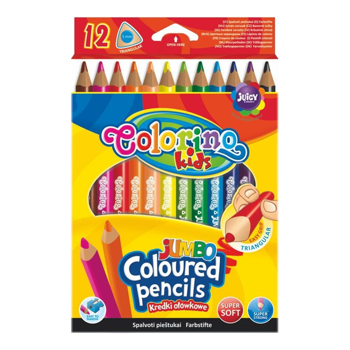 Kredki trójkątne JUMBO Colorino 12 szt. | Artmie