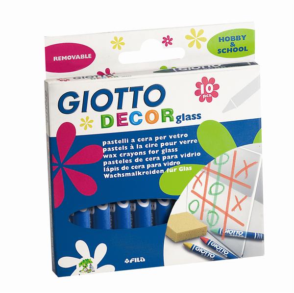 Kredki woskowe Giotto Decor Glass / 10 szt | Artmie