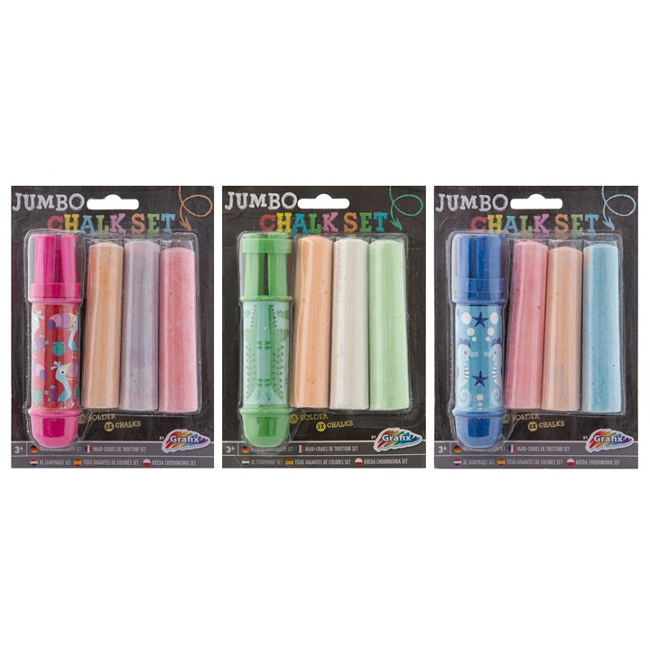 Kredy chodnikowe Jumbo z uchwytem 3 szt.