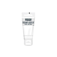 Kremowa farba akrylowa półpołyskowa Pentart 200 ml – 01 biel