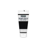 Kremowa farba akrylowa półpołyskowa Pentart 200 ml – 02 czarna