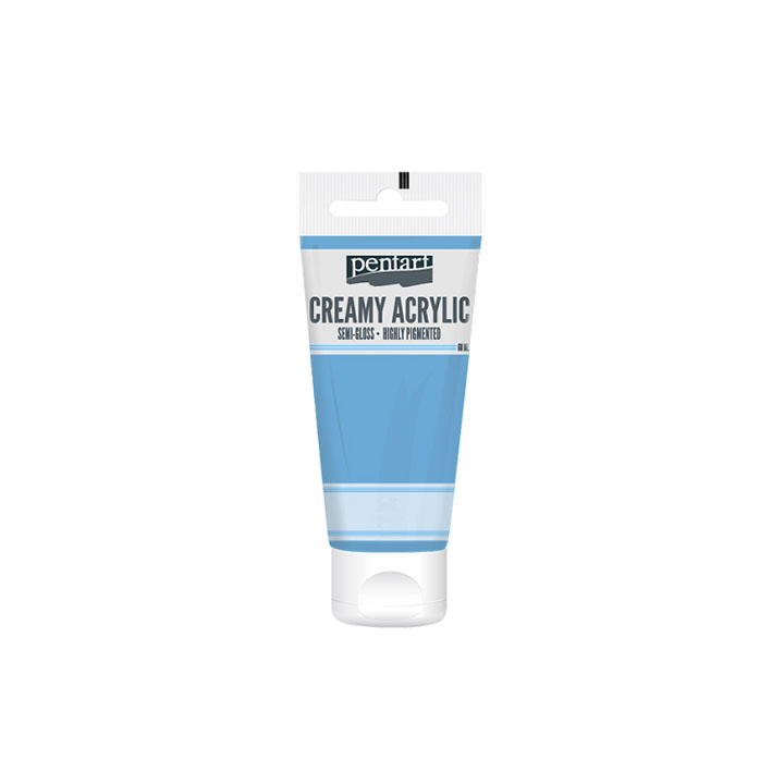 Kremowa farba akrylowa półmatowa Pentart 60 ml – Ice niebieska