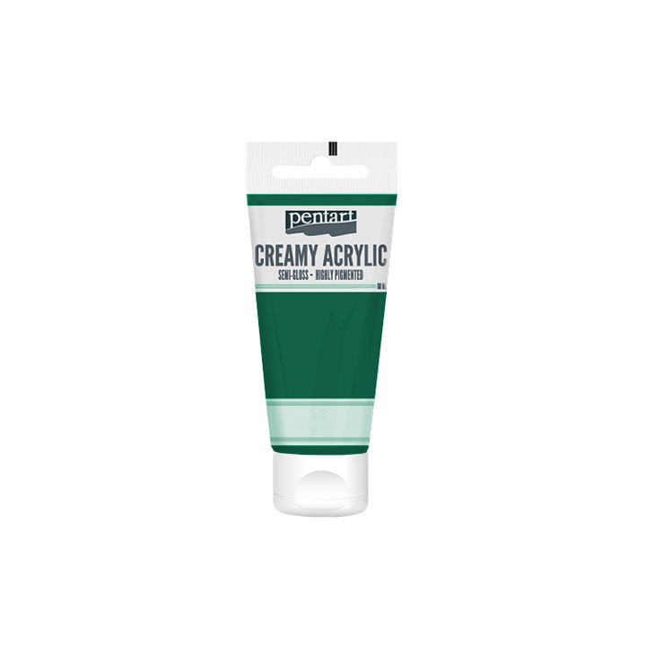 Kremowa farba akrylowa półmatowa Pentart 60 ml – trawiasta zielona