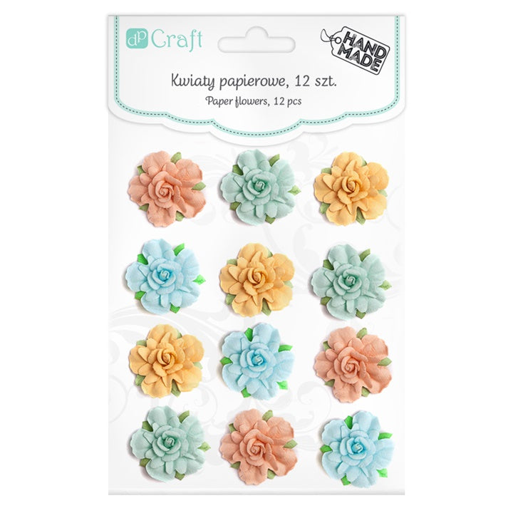 Kwiaty papierowe handmade / 12 szt | Artmie