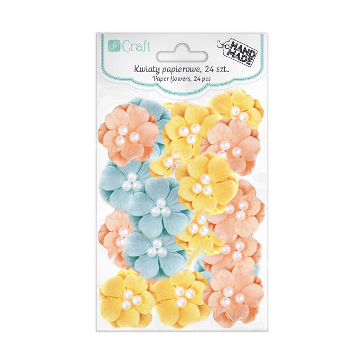 Kwiaty papierowe handmade / 24 szt | Artmie