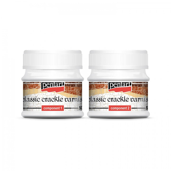 Lakier postarzający do spękań dwuskładnikowy / klasyczny 2 x 50 ml | Artmie