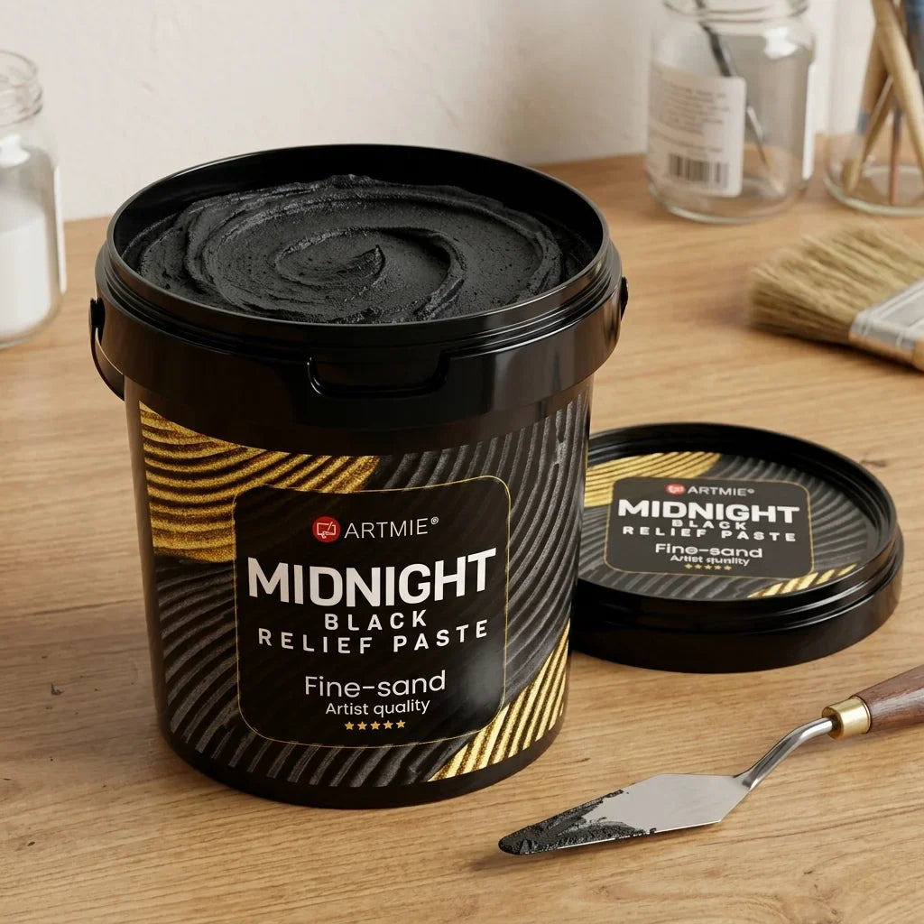 3D czarna pasta reliefowa ARTMIE Midnight | różne gramatury