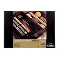 Luxury Wooden Watercolour Paint Case Rembrandt Master 42 pace i 14 akcesoriów | Artmie