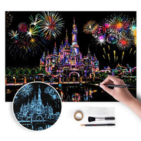 Magiczna zdrapka obraz / Castle 75 x 52 cm | Artmie