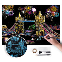 Magiczna zdrapka obraz / Londyn 75 x 52 cm | Artmie