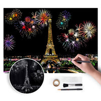 Magiczna zdrapka obraz / Paris 75 x 52 cm | Artmie