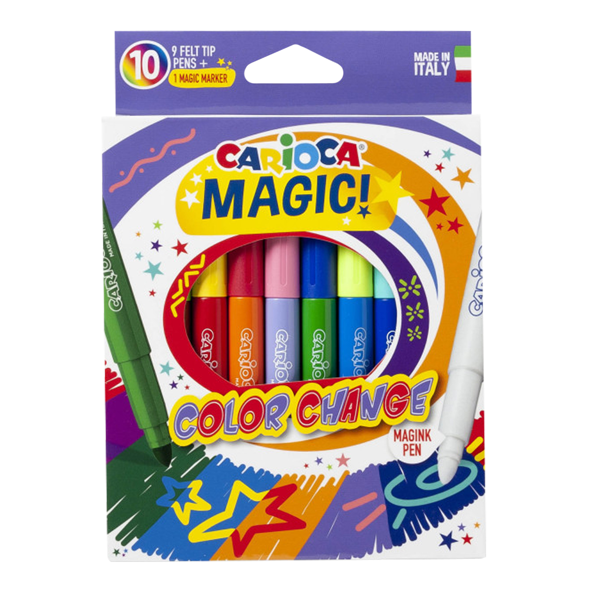 Magiczne flamastry zmieniające kolor Carioca, 10 szt., miks kolorów
