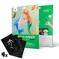 Magiczne obrazy dla dzieci zdrapki Mermaid  / 4 szt. | Artmie