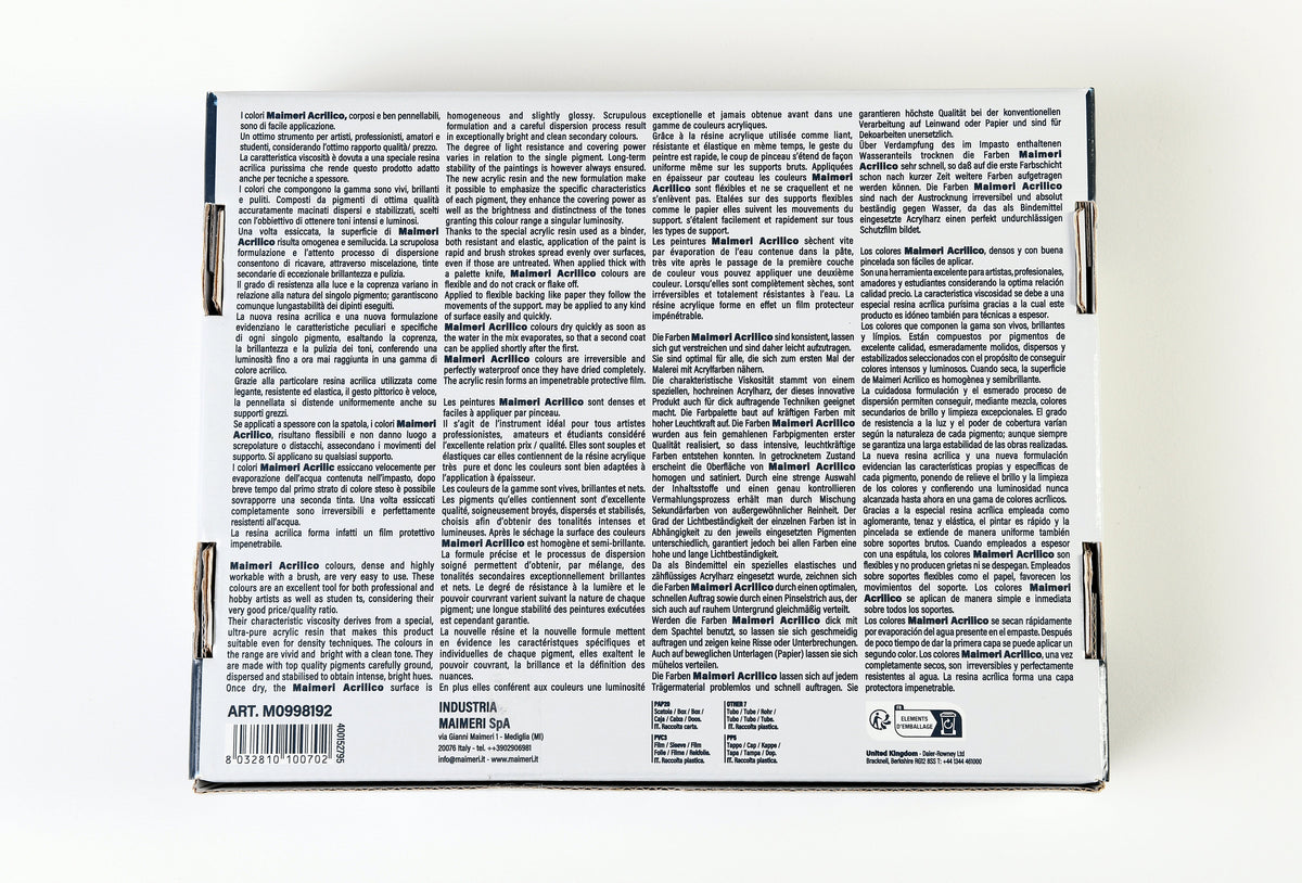 Maimeri Acrilico zestaw farb akrylowych Primary 200 ml