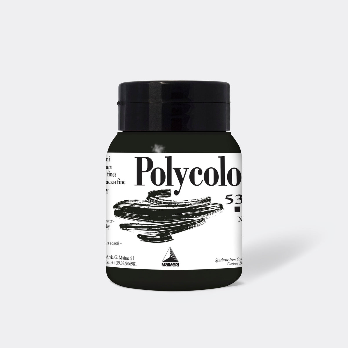 Drobnoziarnista farba akrylowa MAIMERI Polycolor 500 ml – Czarny
