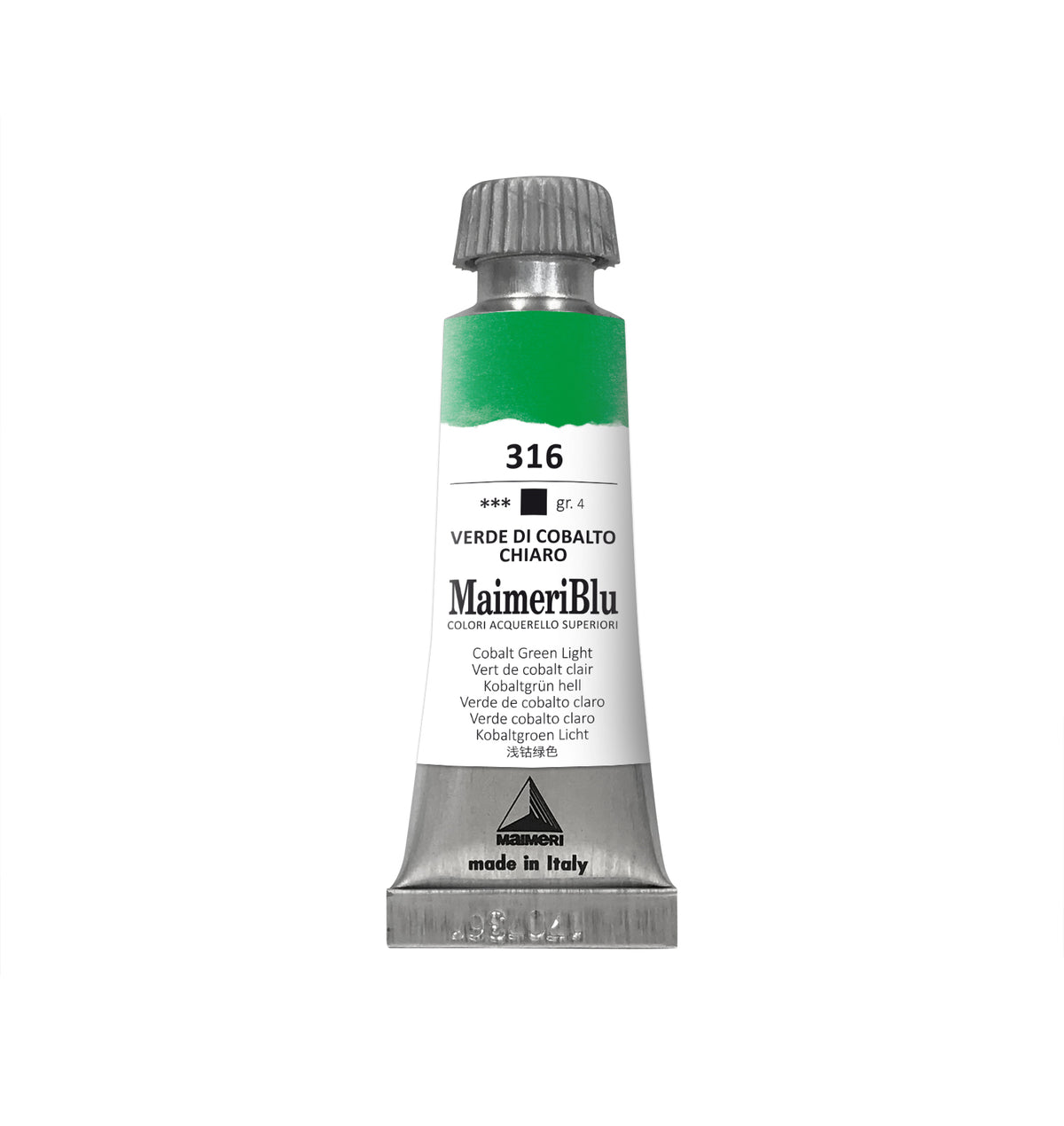 Profesjonalna farba akwarelowa MAIMERI Maimeri Blu 12 ml – Zieleń kobaltowa jasna