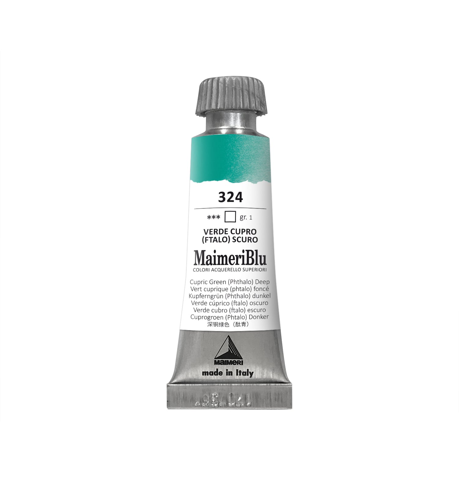 Profesjonalna farba akwarelowa MAIMERI Maimeri Blu 12 ml – Zieleń miedziowa ciemna