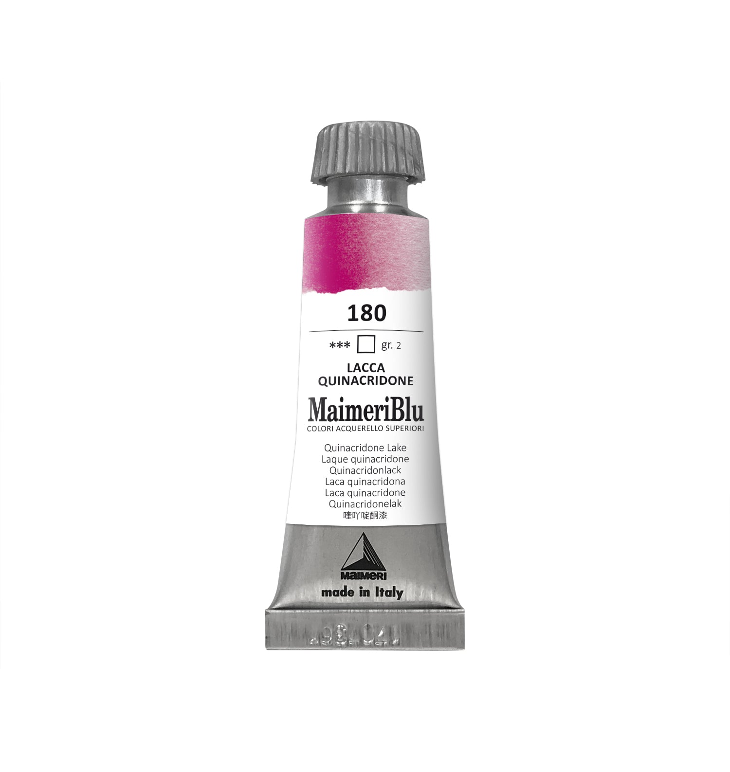 Profesjonalna farba akwarelowa MAIMERI Maimeri Blu 12 ml – Lak chinakrydonowy