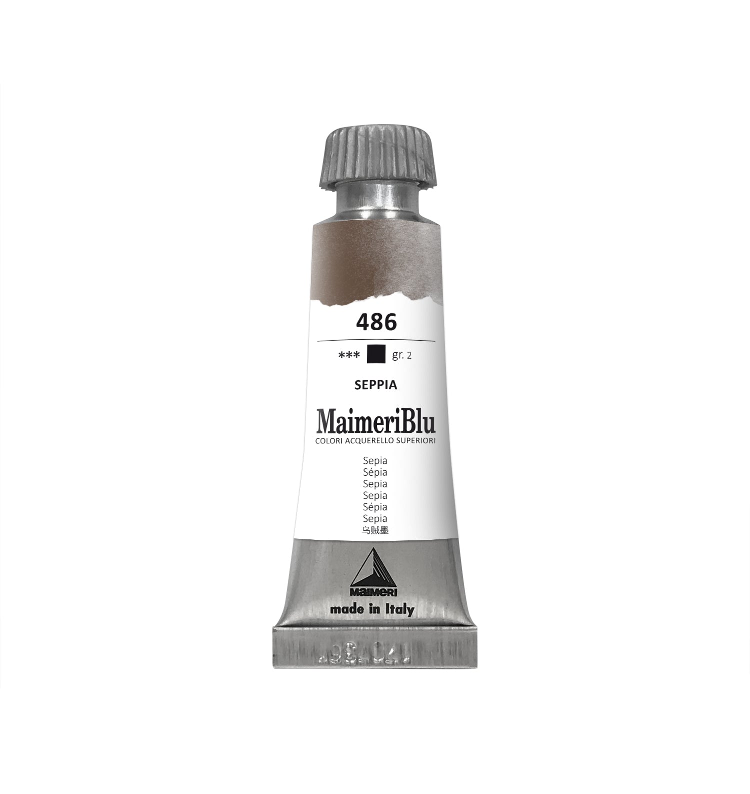 Profesjonalna farba akwarelowa MAIMERI Maimeri Blu 12 ml – Sepia